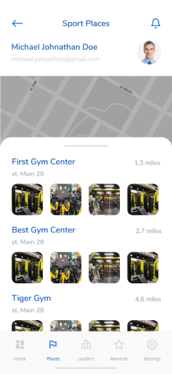 Viewing found gyms