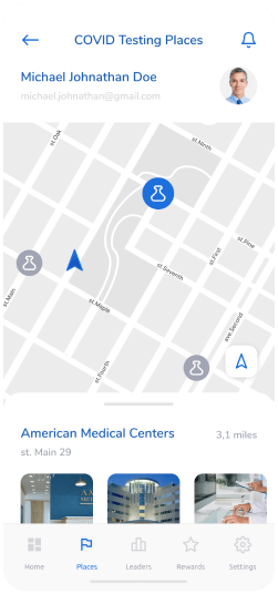 COVID testing places