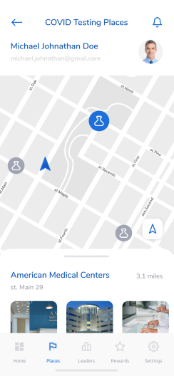 COVID testing places