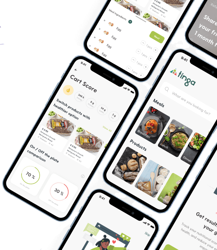 Tinga app screenshots