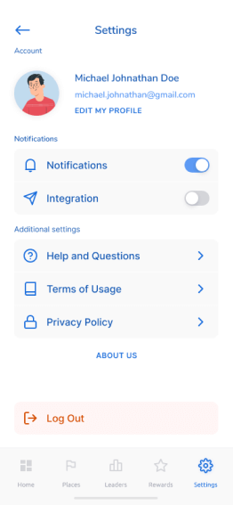 settings and security