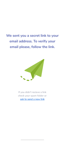 sending link to email address