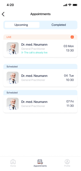 appointment schedule