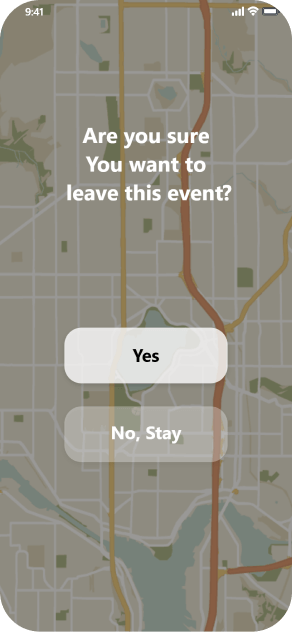 leaving the event